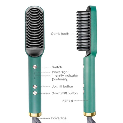 Electric Hair Straightening Comb Brush | Fast Heating Anti-Frizz Hair Styler for Smooth & Silky Hair For Men & Women