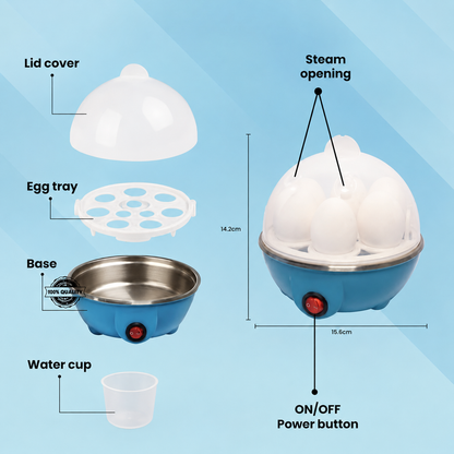 Smart Electric Egg Boiler with Auto Shut-Off | 7 Egg Capacity | Soft, Medium & Hard Boiled Eggs