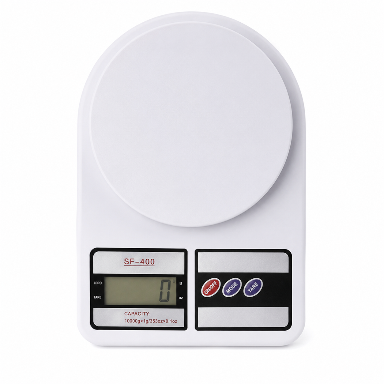 Digital Kitchen Weighing Machine Multipurpose Electronic Weight Scale with Backlit LCD Display for Measuring Food, Cake, Vegetable, Fruit (10Kg, White)