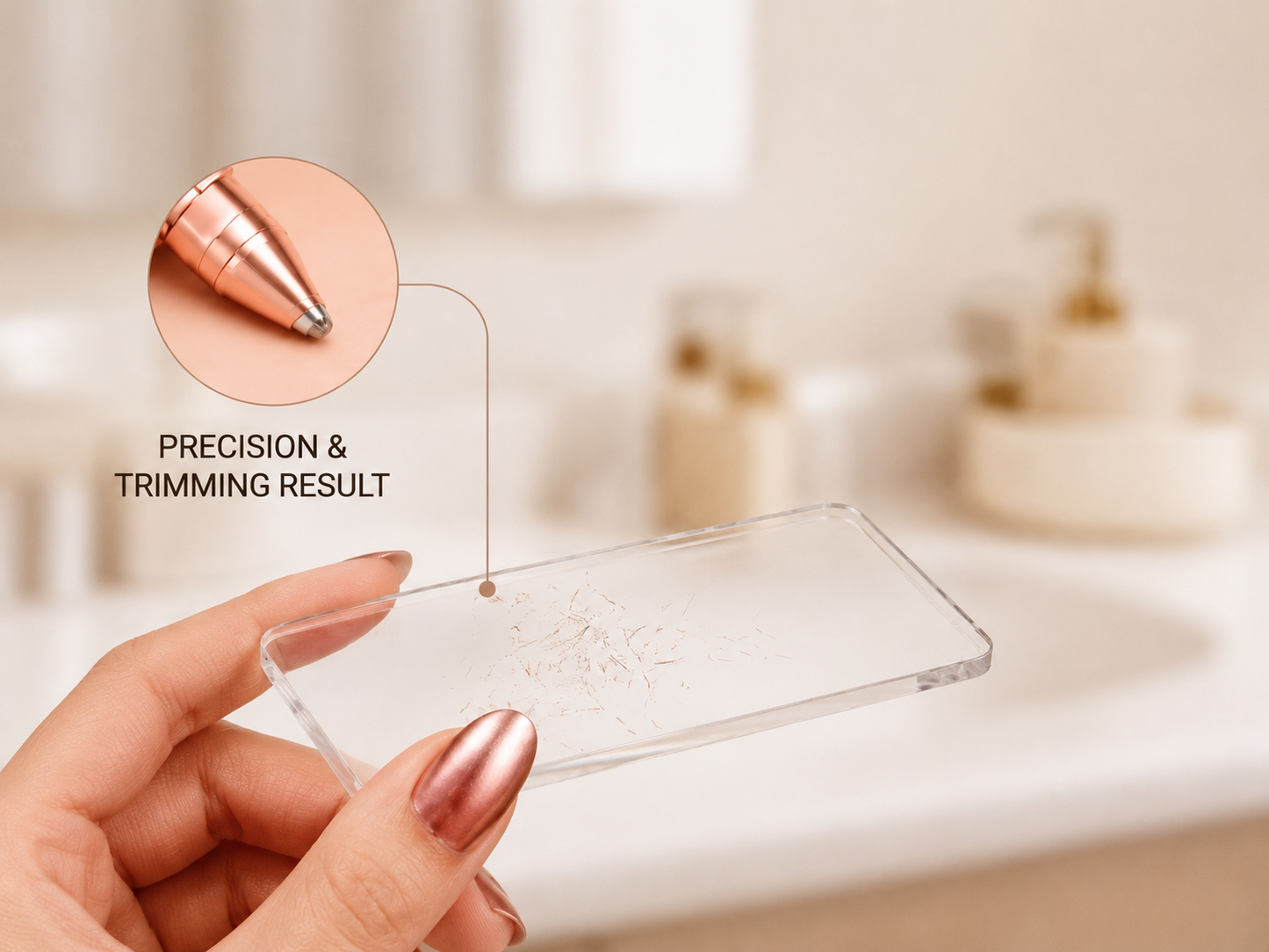 2-in-1 Rechargeable Facial Hair Remover & Eyebrow Trimmer for Women – Precision Grooming Device with Interchangeable Heads