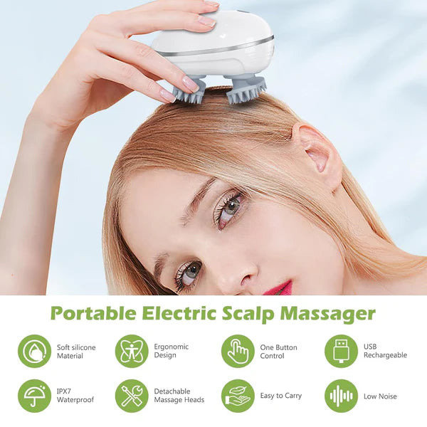 Smart electric scalp massager