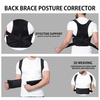 Magnetic Back Brace Posture Corrector unisex Belt Free Size