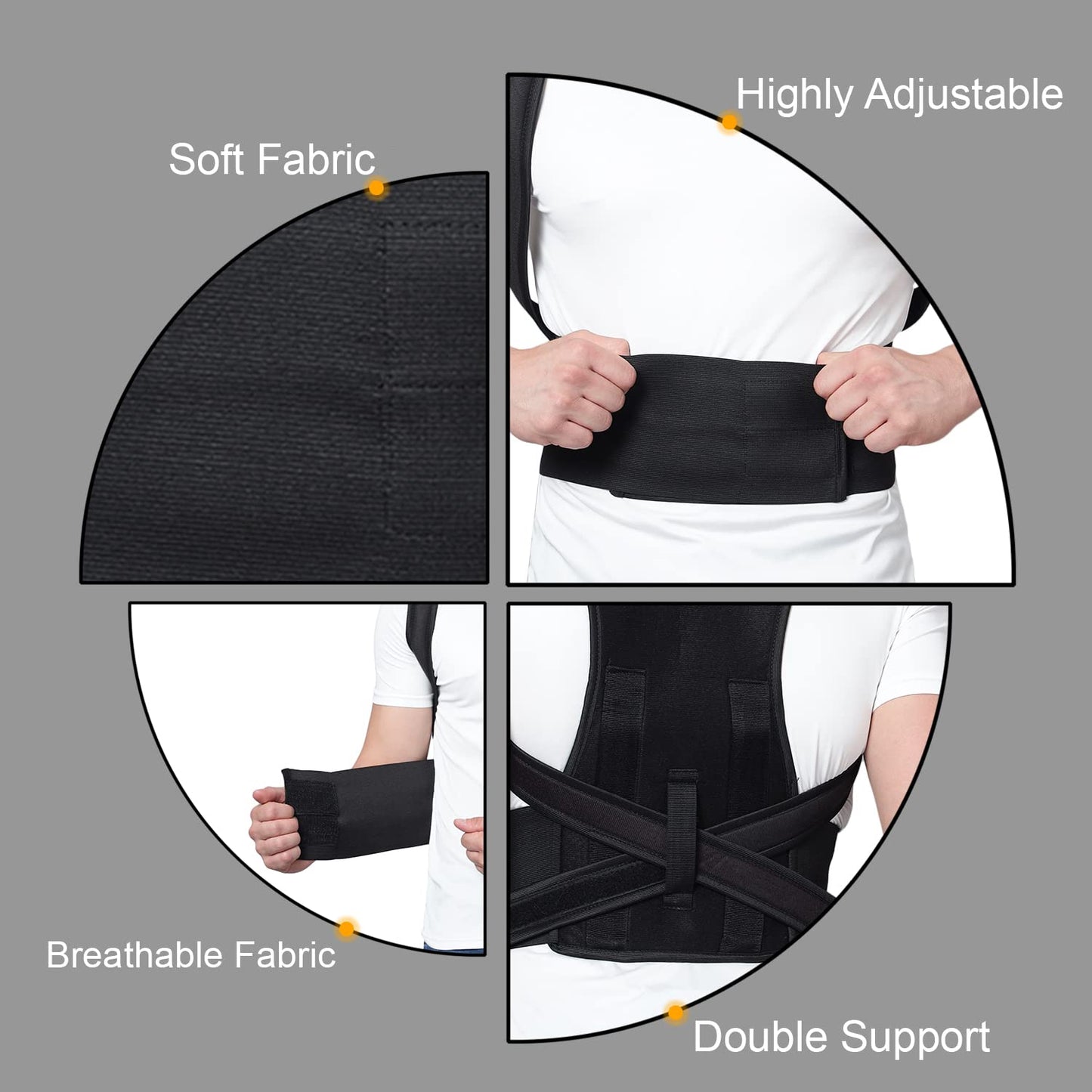 Magnetic Back Brace Posture Corrector unisex Belt Free Size
